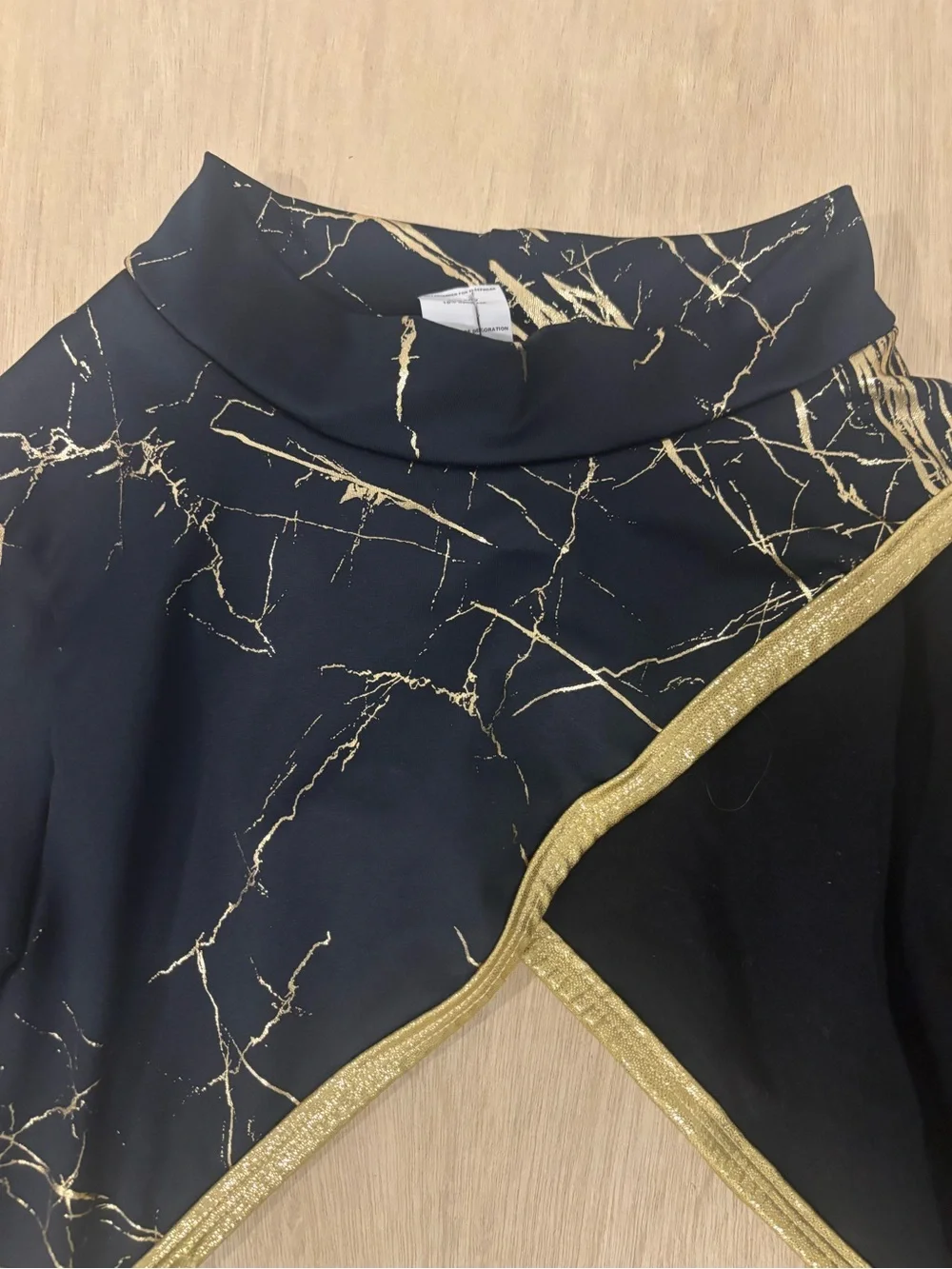 A Wish Come True 24K Magic Black Gold Dance Outfit 2 Piece Set LC